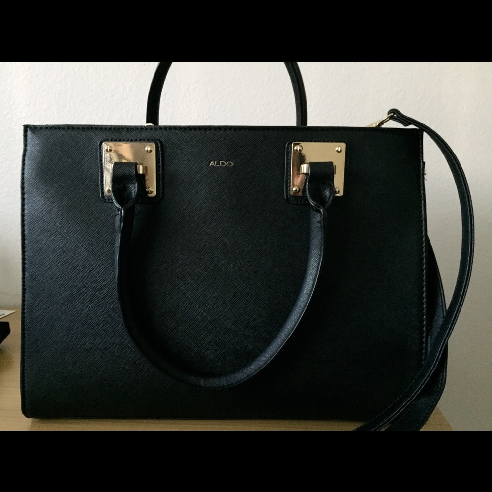 Large Black Aldo Structured Bag